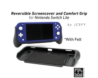 Grip for Nintendo Switch Thick Comfort Grip with Felt Wrap Ergonomic Handheld Deluxe Textured Pattern Easy Slide On Attachment by JCSFY