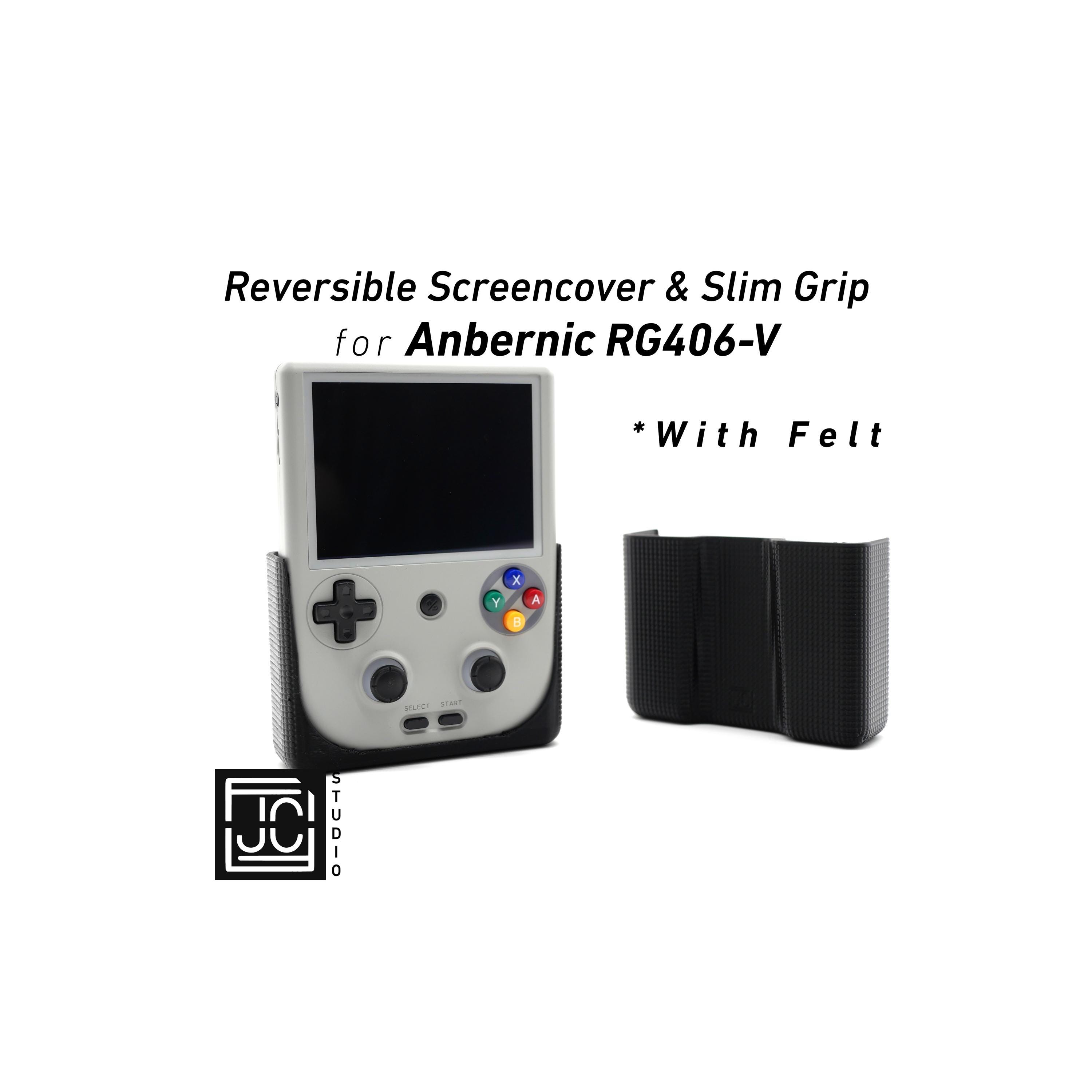 2-n-1 Grip for Anbernic RG406V / RG405V Reversible Screen Cover