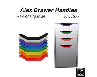 IKEA Inspired Slim Alex Drawer Handles | Organize your Desk or Office Setup | Multiple Color Drawer Pulls IKEA Hack by JCSFY