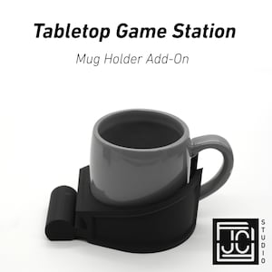 Becherhalter-Aufsatz Tabletop Game Station Modular Add-On | Würfelturm Kriegshammer| Brettspiel Organizer Tokens Karten D&D | WyldForm SpaceBar