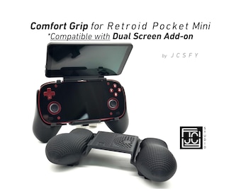 Grip for Retroid Pocket Mini | Compatible with Retroid Dual Screen Add On Thick Comfort Grip with Felt Wrap Ergonomic RPMini Handheld JCSFY