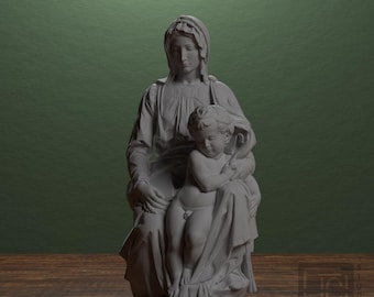 Escultura religiosa de la Virgen de Brujas, réplica de escultura de museo, decoración clásica para estantería de JCSFY