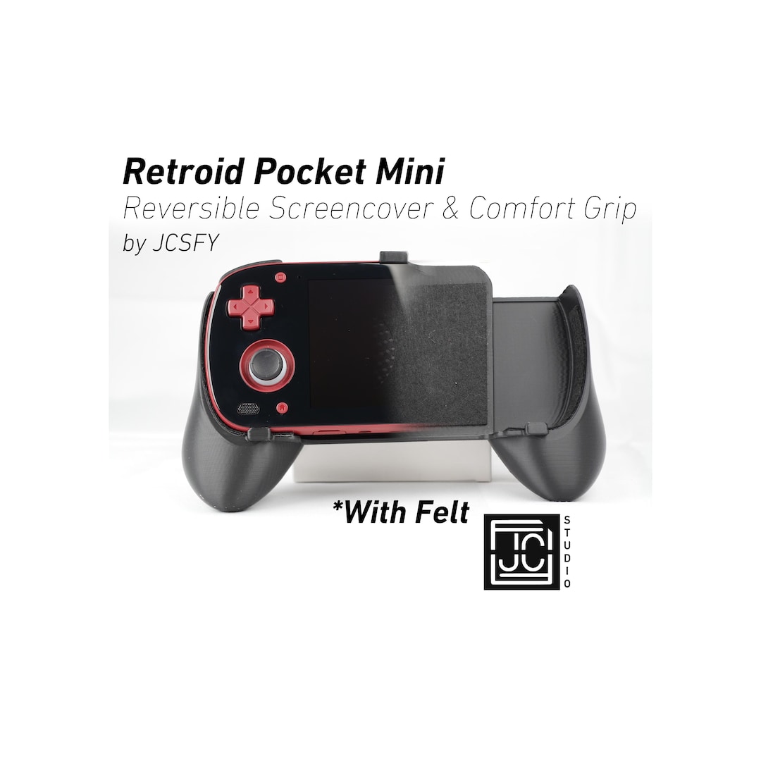 Grip for Retroid Pocket Mini V1 and V2 | 2-in-1 Reversible