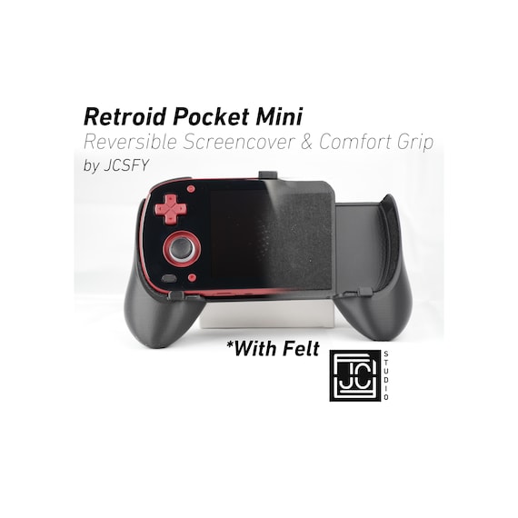 Grip for Retroid Pocket Mini V1 and V2 | 2-in-1 Reversible Screen