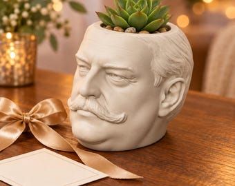 William Howard Taft Head Planter, President Plant Pot, Chief Justice History Gift, About 5 Inches by JCSFY