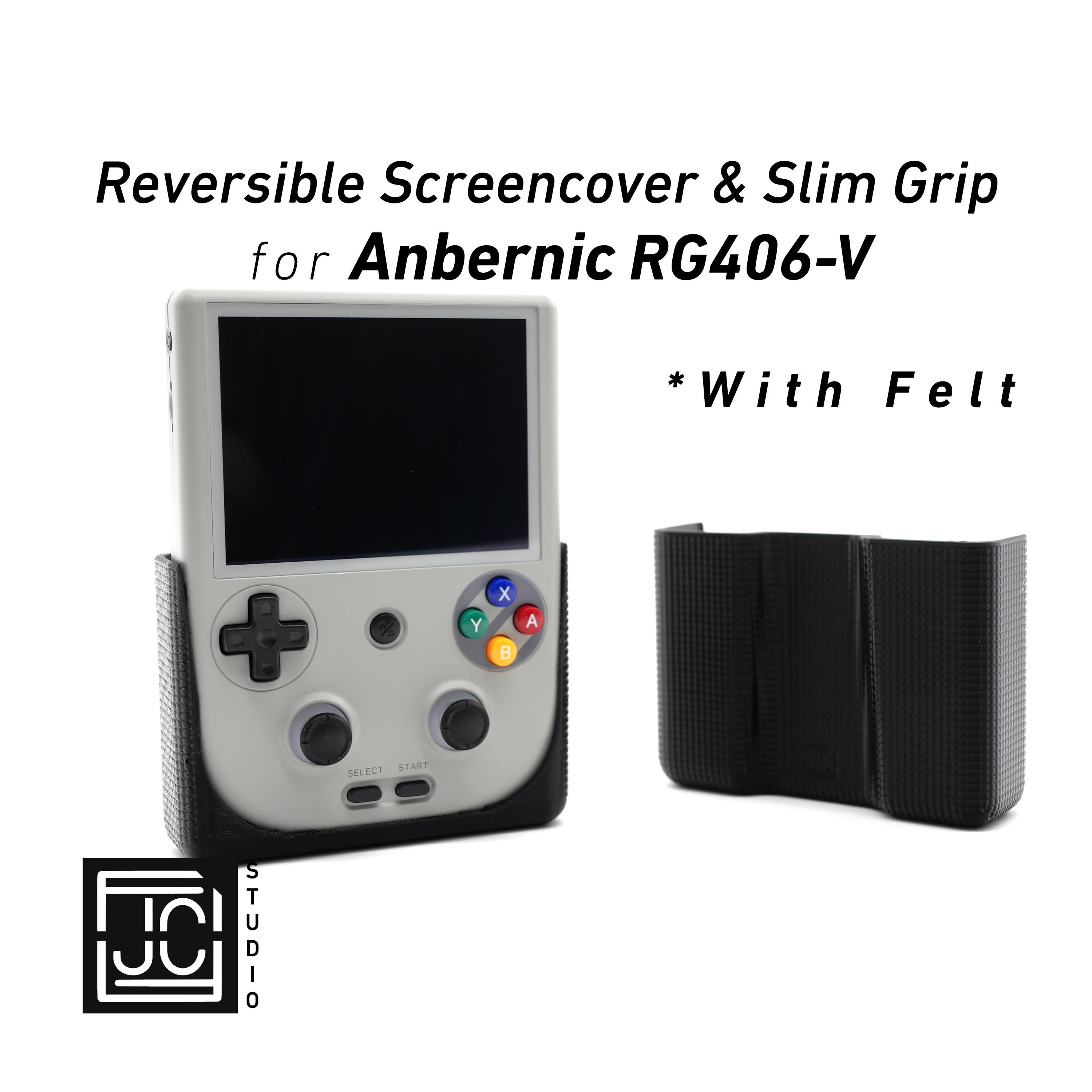 2-n-1 Grip for Anbernic RG406V / RG405V Reversible Screen Cover