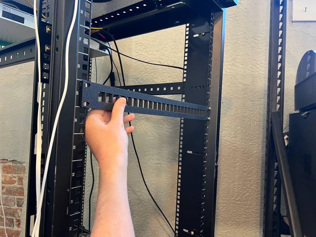Server Rack Cable Keystone Management 24 Port Keystone Patch Panel 1U Rack Mount Cat5 Cat6a Cat6 Ethernet ...