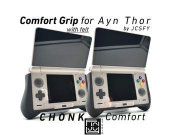 Grip for Ayn Thor Dual Screen Device Thick Comfort Grip with Felt Wrap Dust Cover Ergonomic A Y N OLED ayn-thor Handheld Custom by JCSFY