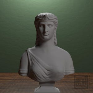 Cleopatra, Museum Sculpture Replica, Classical Shelf Decor by JCSFY