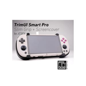 Grip for TrimUI Smart Pro Slim Grip 2-in-1 Reversible Screen Cover & Slim Comfort Grip Case with Felt Wrap Ergonomic TRIMUI Handheld 2n1