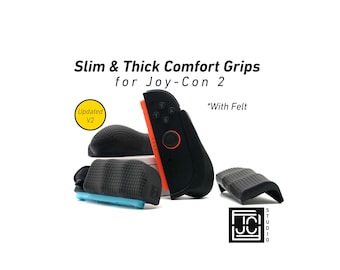 Impugnature per Nintendo Switch 2 Joy-Con 2 Comfort Felt Maniglie sottili e spesse scorrevoli Si adattano al dock / Ergonomia con motivo strutturato V2 JCSFY