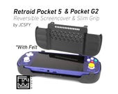 Grip for Retroid Pocket 5 & G2 | 2-in-1 Reversible Screen Cover