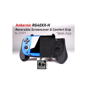 Grip for Anbernic RG40XX-H 2-in-1 Reversible Screen Cover & Thick Comfort Grip Case with Felt Wrap Ergonomic RG40X Handheld 2n1 RG40 JCSFY