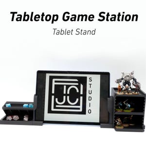 Soporte para tableta, estación de juegos de mesa, complemento modular, ajustable, torre de dados, organizador de juegos de mesa, fichas y cartas, DnD, barra espaciadora WyldForm
