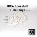 120+ Ikea Billy Bookshelf Hole Plugs Pack Cover Caps White Wardrobe Half Size Black Billy Book Shelf 3.5mm Plug Lommarp Platsa Aurdal Hauga