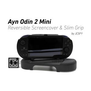Ayn Odin 2 Mini Grip 2-in-1 Reversible Screen Cover & Slim Comfort Grip Case Ergonomic Odin 2 Mini Handheld 2n1 Deluxe