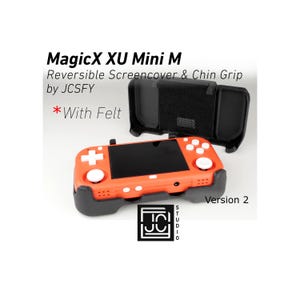 Agarre para MagicX XU Mini M Grip 2 en 1 MINI M Cubierta de pantalla Reversible Agarre cómodo Estuche con forro de fieltro con envoltura de fieltro Estuche ergonómico de mano JCSFY