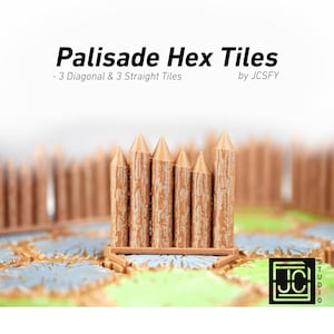 Palisades Hero Scape Single Hex Obstacle | Tabletop Terrain Hex Piece | HeroScape Upgrade Board Game | DnD Role Play Game Tile DIY Kit