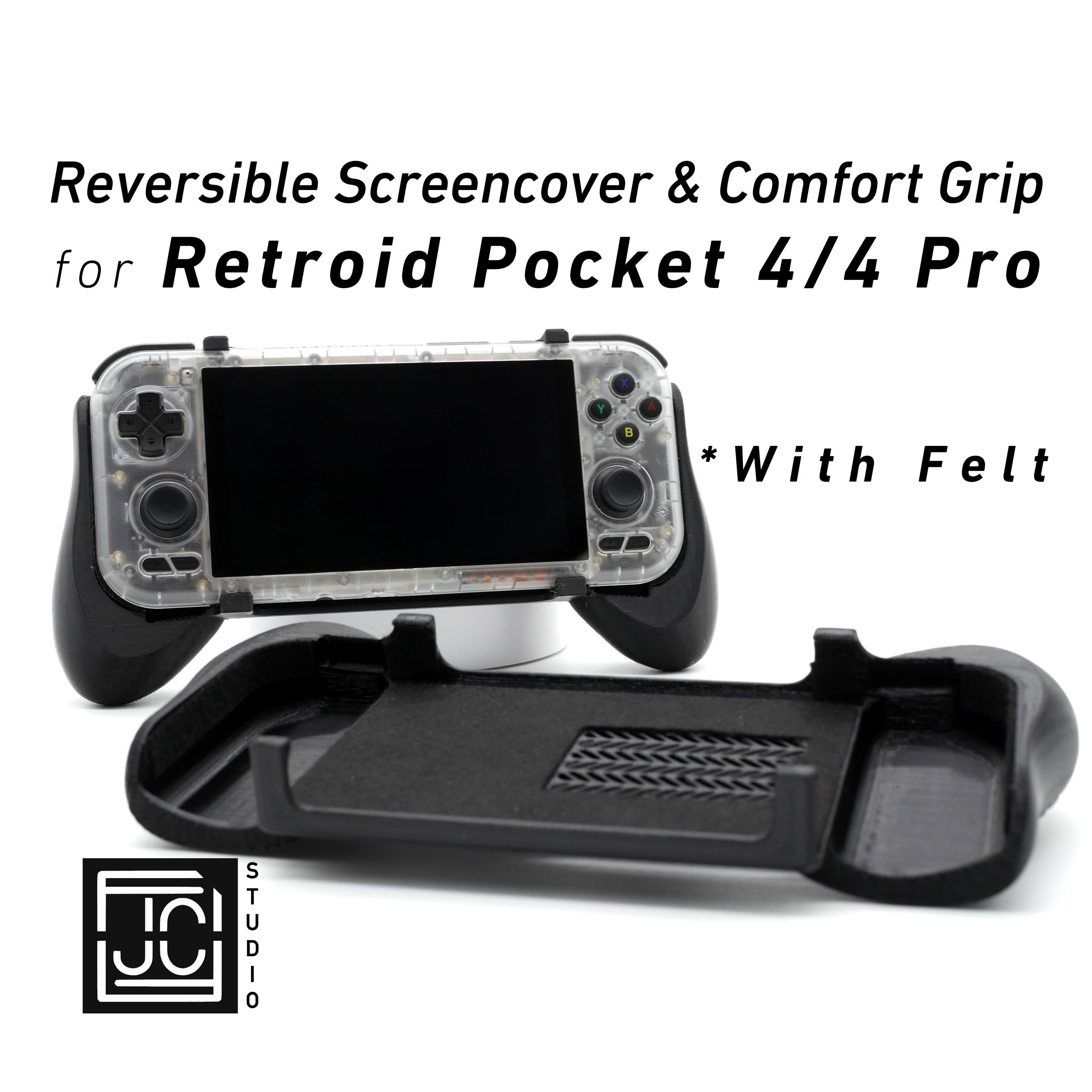 Grip and Bag for Retroid Pocket 4 /4 Pro Handheld Game
