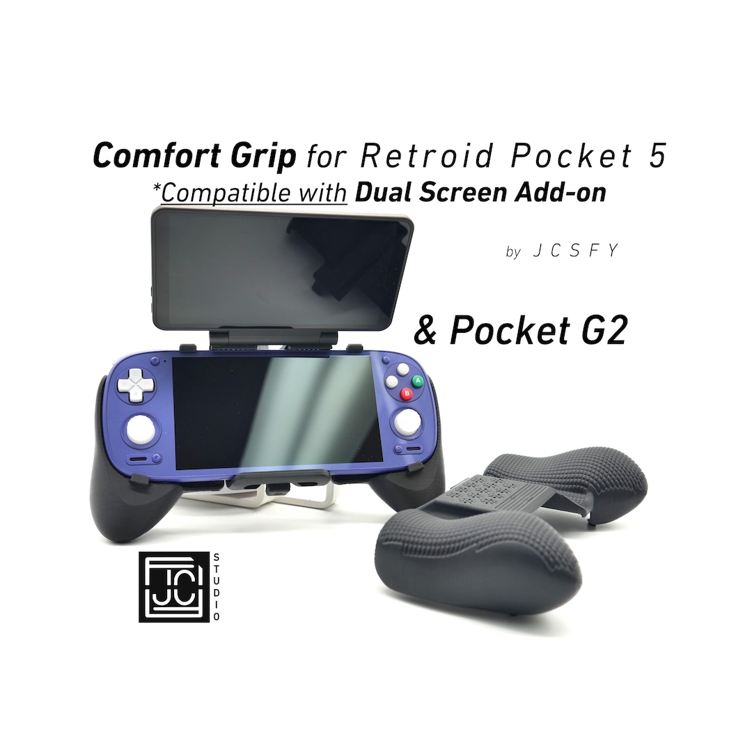Grip for Retroid Pocket 5 & G2 | Compatible With Retroid Dual
