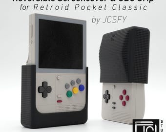 Retroid Pocket Classic リバーシブルスクリーンカバー GBC チングリップフェルトスクリーンプロテクター | 楽しいテクスチャパターンでゲームハンドヘルドを保護