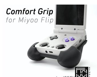 Komfort Griff für Miyoo Flip von JCSFY Strukturierte Griffe Schwarz Miyoo Flip Hand gehalten dicke Farbe | Steckplätze in einem mobilen Spielgerät