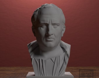 Escultura de busto de Cicerón, estatua de orador romano para aula de latín, estante de oficina de abogados, exhibición de historia clásica de JCSFY