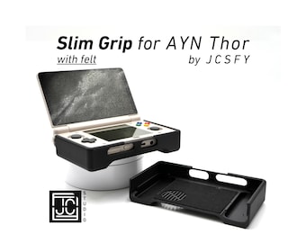 Grip for Ayn Thor Dual Screen Device Slim Comfort Grip with Felt Wrap Dust Cover Ergonomic A Y N OLED ayn-thor Handheld Custom by JCSFY