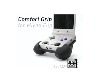 Grip for Miyoo Flip by JCSFY Textured Handles Black Miyoo Flip Hand Held Thick Color | Slots Into Mobile Gaming Device Comfort