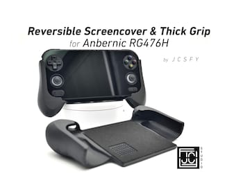 Grip for Anbernic RG476H Thick Comfort Grip with Felt Wrap Ergonomic RG-476H Handheld Textured Pattern Slide On Attachment by JCSFY