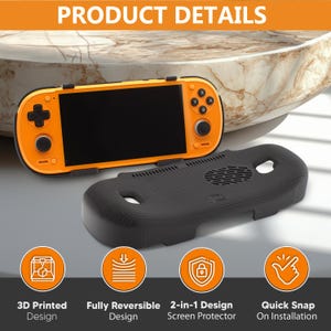 Grip voor Retroid Pocket 6-greep 2-in-1 omkeerbare schermafdekking en dikke comfortabele hoes met vilt omslag Ergonomische RP6 handheld 2n1 van JCSFY afbeelding 2