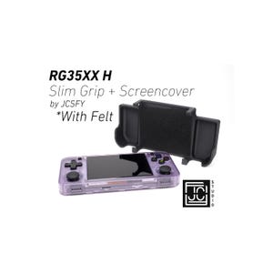Grip for Anbernic RG35XX-H Slim Grip 2-in-1 Reversible Screen Cover Slim Grip Case Felt Wrapped Ergonomic RG35X Handheld 2n1 RG35 by JCSFY