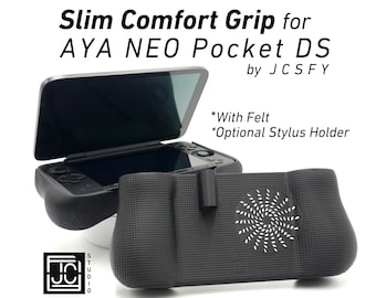 Slim Grip for Aya Neo Pocket DS Dual Screen Device Slim Comfort Grip with Felt Wrap Ergonomic OLED ayaneo pocketds Handheld Custom by JCSFY