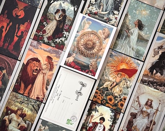 Postcards of 22 Tarot Major Arcana, Indie Tarot, Made in Ukraine