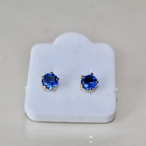 Sapphire Blue Stud Earring