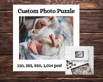 Custom Artwork Puzzle, Personalized Photo Puzzle, Mothers Day Gift, Puzzle Box, Puzzles for Adults