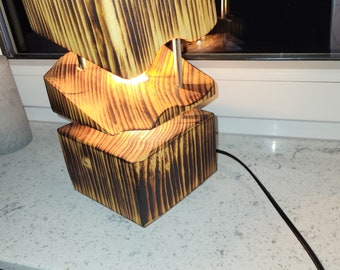Holz Lampe Beleuchtung Deco Unikat