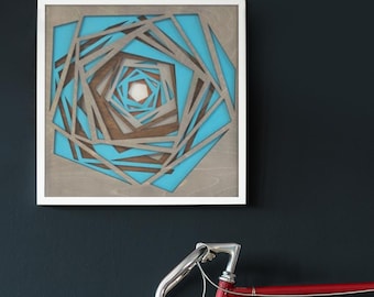 Layered Wood Wall Art, Wood Art for Living Room, Laser Cut Nature Art,3D Geometric Wall Decor, Layered Wood Art, 3D Wall Art,Unique Wall Art