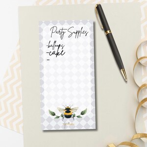 Bee Memo Pad, To Do List Notepad Writing Pad Aesthetic Stationery, Nature inspired, Bee Keeper Gift, Home Accent