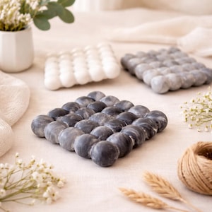 Posavasos de burbujas de hormigón, decoración minimalista moderna para el hogar