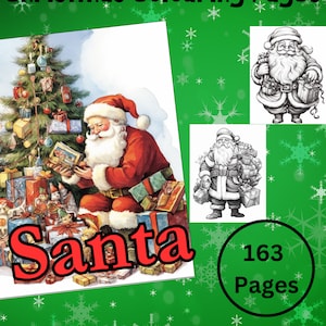 Printable Vintage Christmas Colouring Pages I Vintage Christmas Download I Vintage Santa Colouring I Digital Download 163 Pages