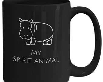 Hippo Mug Gift for Women Men Spirit Animal