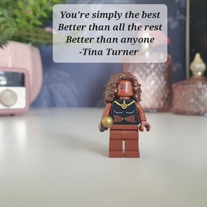 Minifigure di Tina Turner® Portachiavi/portachiavi di Tina Turner® Regalo per gli amanti della musica Mowtown Regali per geek Regalo rock n roll