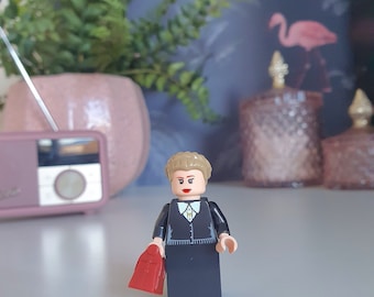 Agatha Christie® Miss Marple Custom minifigure set Gift for writers Gifts for book lovers Miss Marple keychain Murder mystery novelty gift