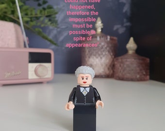 Agatha Christie's® custom minifigure. Agatha Christie's® custom made gift. Gifts for writers. Gifts for teachers/lecturers. Book lovers gift