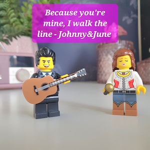 Ensemble personnalisé de musique country Johnny Cash® & June Carter Cash Cadeau musique country Amateur de musique country Porte-clés Johnny Cash® et June Carter