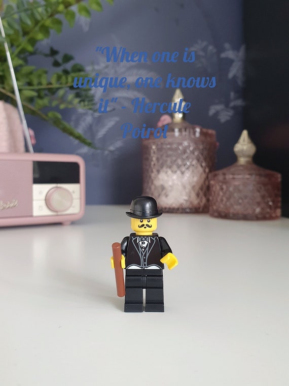 Hercule Poirot LEGO® Minifigure - Agatha Christie Gift