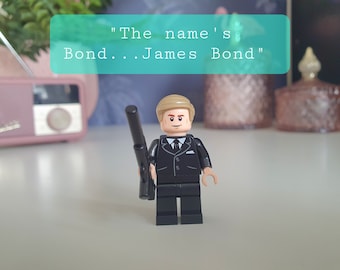 Minifigura de James Bond: Sean Connery, regalo de película de culto, llavero