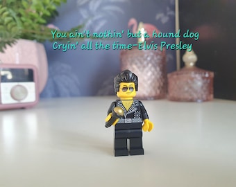 Elvis Presley LEGO® Minifigure Keychain: Rock 'n' Roll Gift