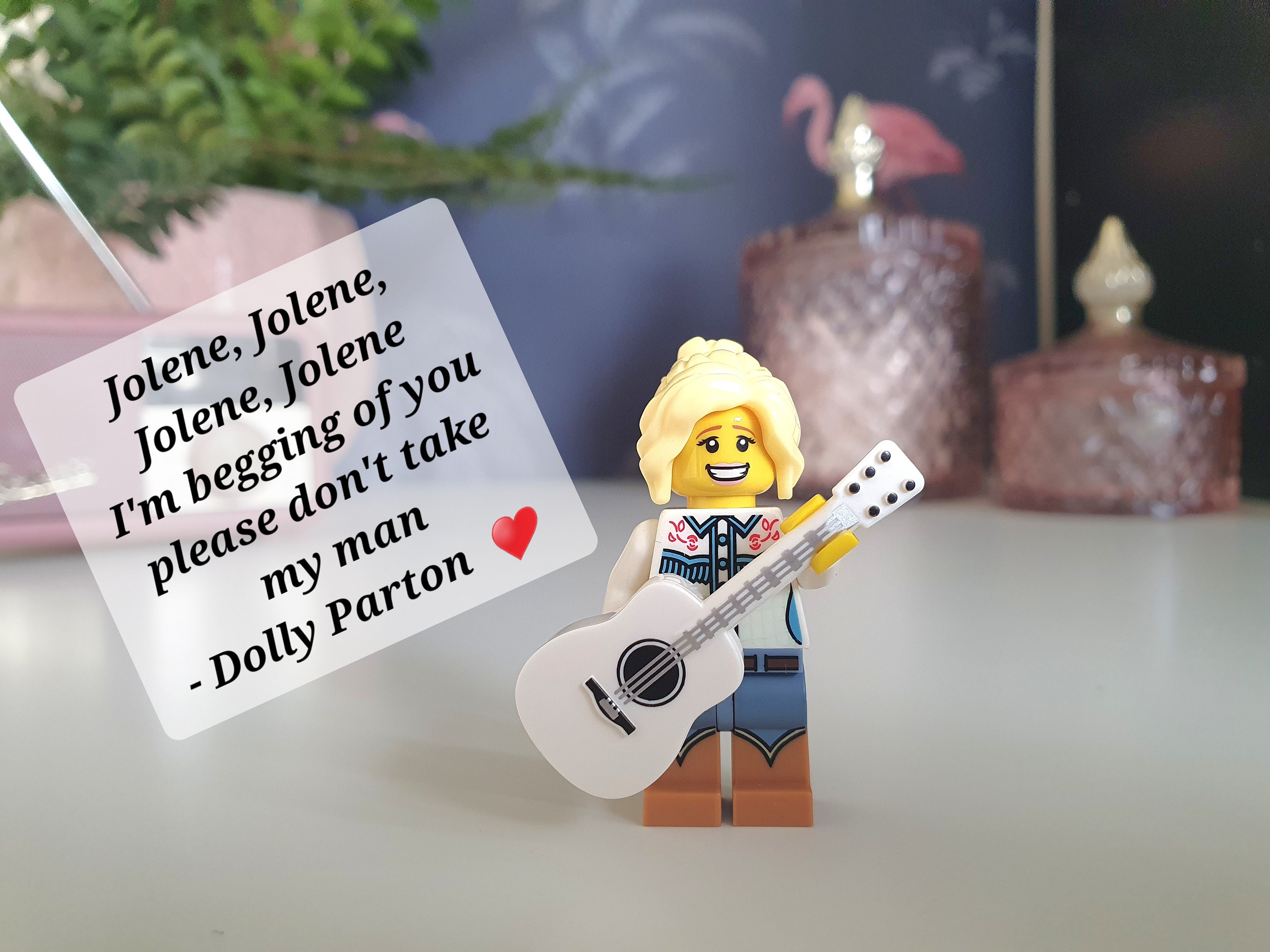Dolly Parton® country music custom minifigure. Keychain/keyring/Giftbox option. Gifts for music lovers. Gifts for her. Unique gifts